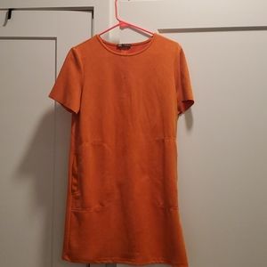 Zara orange velvet dress size S mini dress